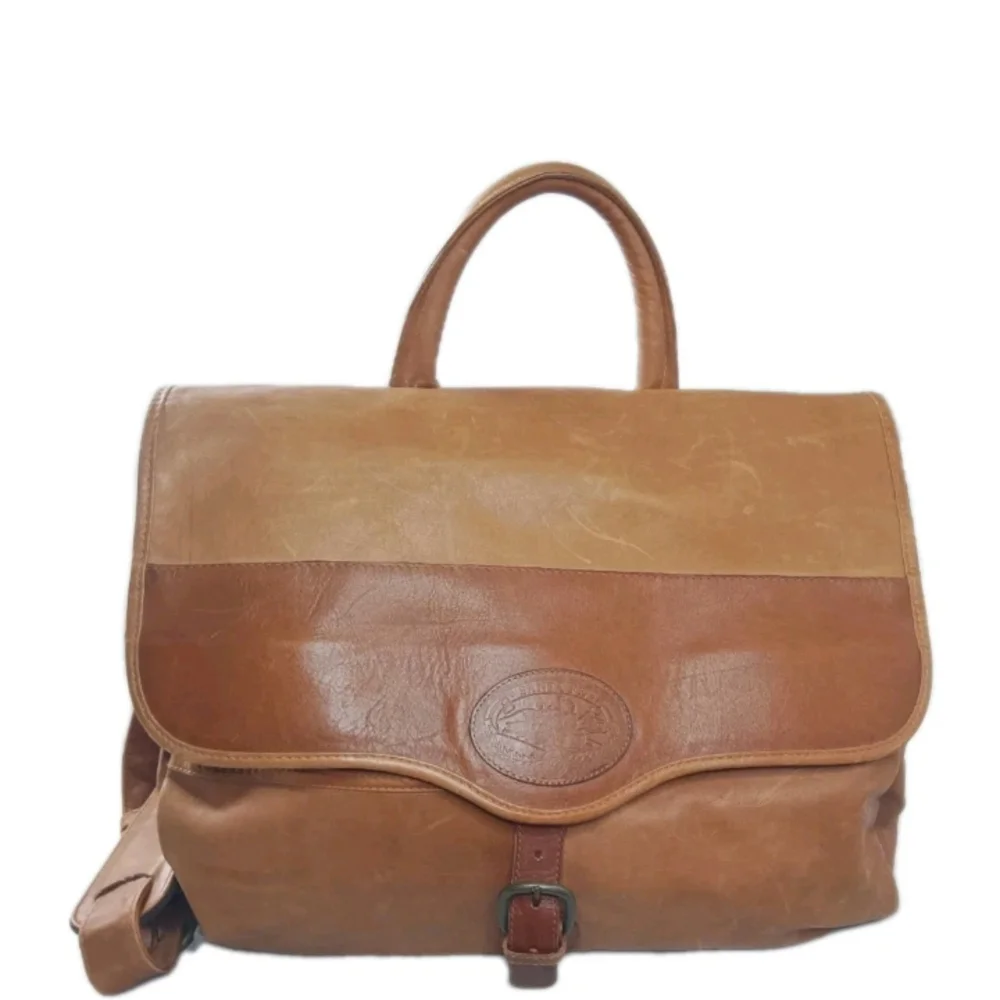 Vintage Dilana Santa Fe Colombian Leather Messenger Bag Brown 